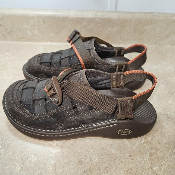 Chaco Shoes Mens Size 9 Suede Leather Sandals Closed Toe Vibram‎ Sole Outdoor main image 11